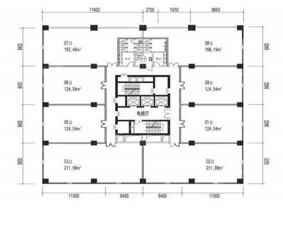 西城区金融街富凯大厦2800㎡精装修整层随时可看房