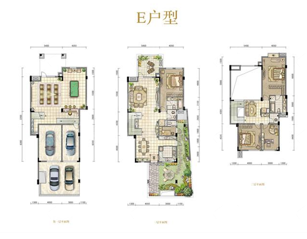 新房 华侨城天屿 户型图 别墅待售 4室2厅4卫1厨 约350平 e 居