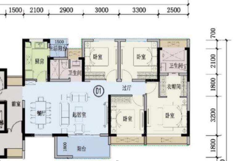 新房 北辰南湖香麓 户型图   住宅待售 4室2厅2卫1厨 约135平 4室2厅2